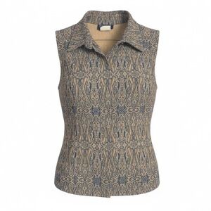 Rainbow Bridge Vintage Zip Up Vest, Stretch